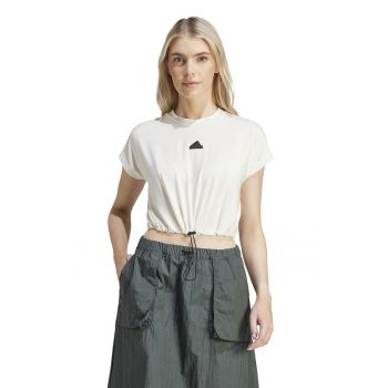 Tricou crop din modal cu snur