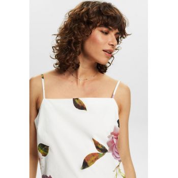 Rochie mini dreapta cu model floral la reducere