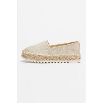 Pantofi-espadrile cu talpa plata