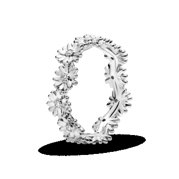 Inel cu coroană cu margaretă strălucitoare din argint 925, Pandora ieftin