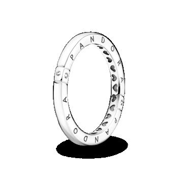Inel cu inimi și logo din argint 925, Pandora ieftin