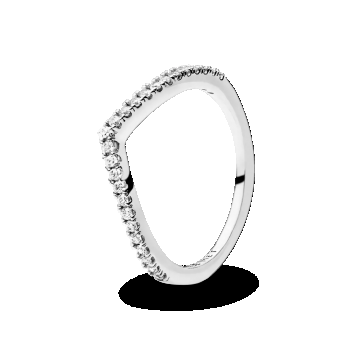 Inel Dorinţă sclipitoare din argint 925 cu zirconiu cubic transparent, Pandora