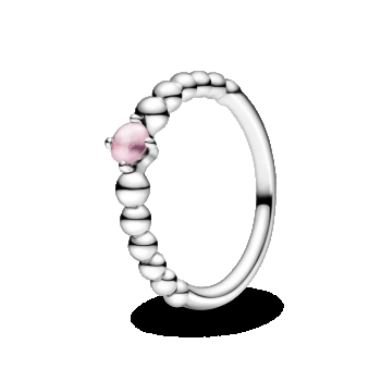 Inel mărgelat roz Piatra lunii Octombrie, Pandora la reducere