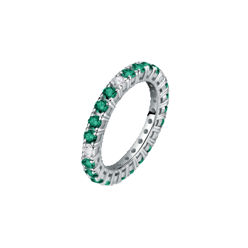 Inel Tesori Emerald cu rând strălucitor alb și verde, Morellato ieftin