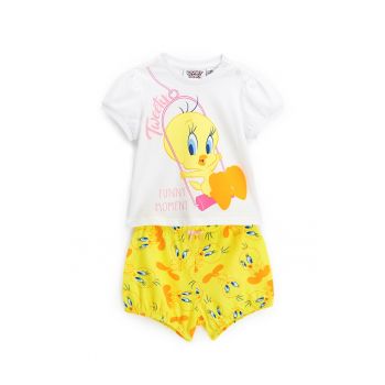 Pijama scurta cu imprimeu cu Tweety