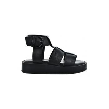 Sandale wedge de piele ecologica