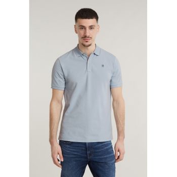 Tricou polo slim fit din material pique Dunda