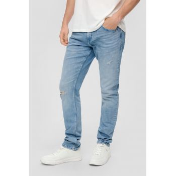 Blugi slim fit cu 5 buzunare