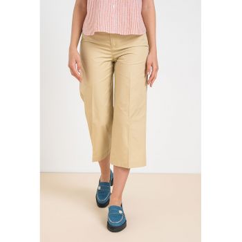 Pantaloni culotte cu talie inalta