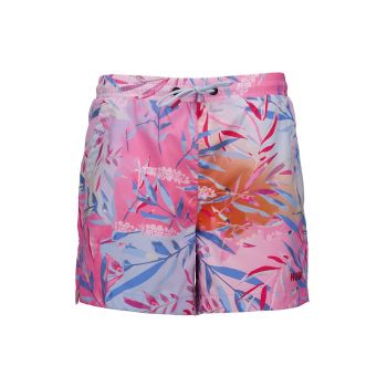 Pantaloni scurti de baie cu model floral si talie ajustabila