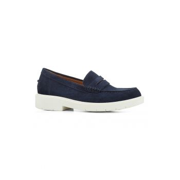 Pantofi loafer uni de piele intoarsa