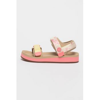 Sandale cu velcro si model floral Lydia la reducere