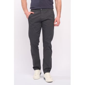 Pantaloni de bumbac cu talie joasa