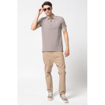 Tricou polo slim fit din amestec de bumbac organic Dunda