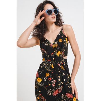 Salopeta cu model floral si decupaje Easy la reducere