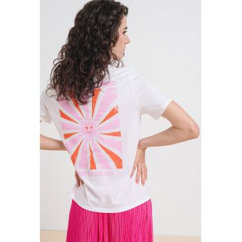 Tricou de bumbac organic cu imprimeu grafic ieftin