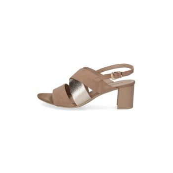 Sandale slingback de piele