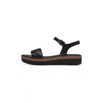 Sandale wedge de piele