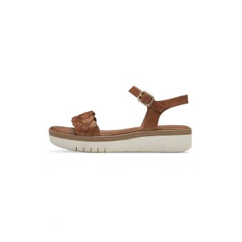 Sandale wedge de piele