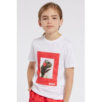 Tricou din bumbac cu imprimeu la reducere