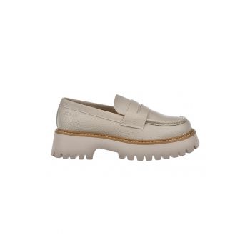 Pantofi loafer din piele ecologica cu aspect masiv