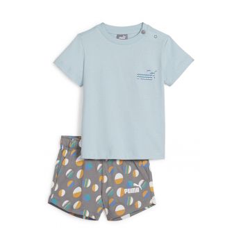 Set de pantaloni scurti si tricou de bumbac