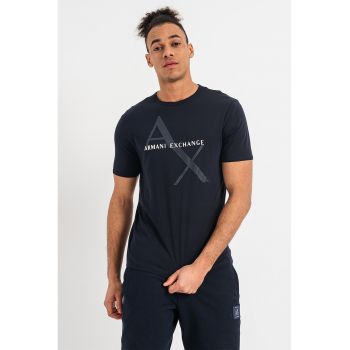 Tricou regular fit de bumbac cu imprimeu logo