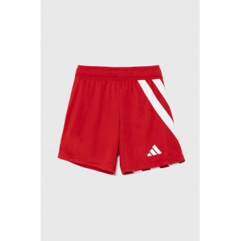 adidas Performance pantaloni scurti copii FORTORE23 SHO Y culoarea rosu, modelator, talie reglabila, IK5750