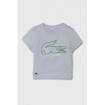 Lacoste tricou de bumbac pentru copii cu imprimeu