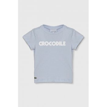 Lacoste tricou de bumbac pentru copii cu imprimeu