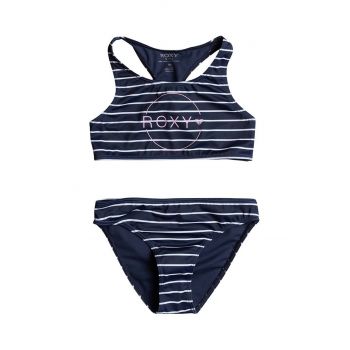 Roxy costum de baie pentru copii din două piese BICOASIC STRI culoarea albastru marin