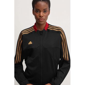 adidas bluza Tiro femei, culoarea negru, cu imprimeu, IW6798