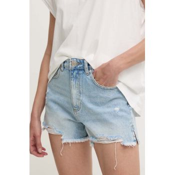 Answear Lab pantaloni scurti jeans femei, neted, high waist