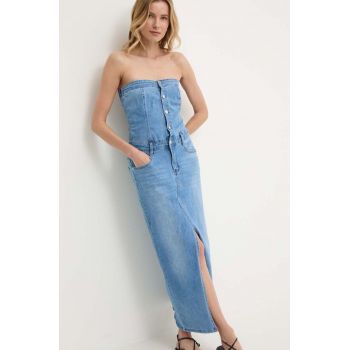 Answear Lab rochie jeans midi, drept