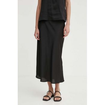 Bruuns Bazaar fusta AcaciaBBJoane skirt culoarea negru, maxi, drept, BBW3909