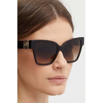 Dolce & Gabbana ochelari de soare femei, culoarea maro