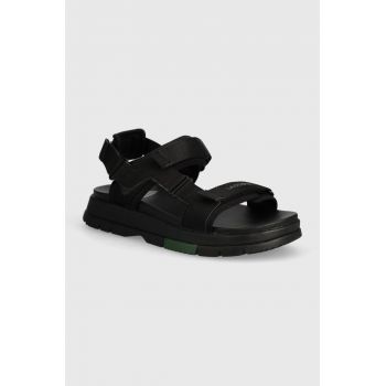 Lacoste sandale Suruga Premium Textile Sandals femei, culoarea negru, cu platforma, 47CFA0015