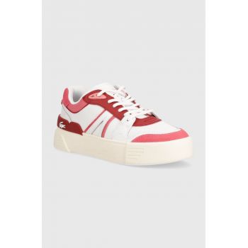 Lacoste sneakers L002 Evo Logo Tongue Leather culoarea alb, 47SFA0056