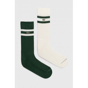 Lacoste sosete 2-pack culoarea verde, RA6842