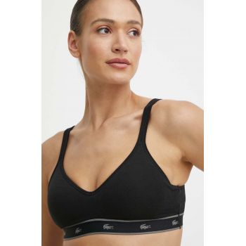 Lacoste sutien culoarea negru, neted