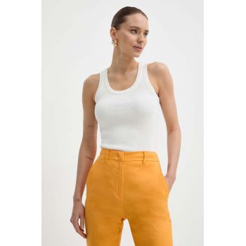 Marella top din bumbac culoarea bej, 2413361042200