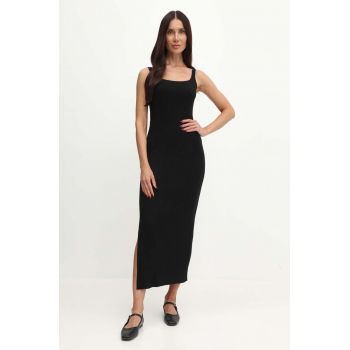 MAX&Co. rochie culoarea negru, maxi, mulata, 2416321013200