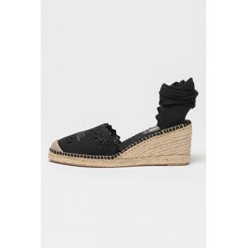 Espadrile D'Orsay cu logo Kamini