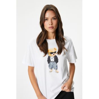 Tricou de bumbac cu imprimeu grafic