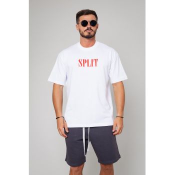 Tricou supradimensionat cu imprimeu