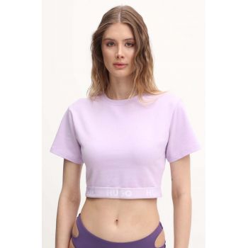 HUGO tricou lounge culoarea violet ieftin