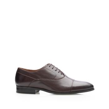 Pantofi casual bărbați din piele naturală, Leofex - 585 Mogano Box ieftini