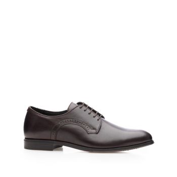 Pantofi eleganţi bărbaţi din piele naturală, Leofex - 535 Mogano Box ieftini