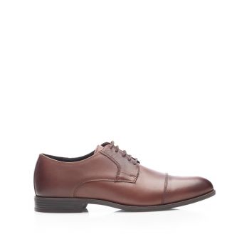 Pantofi eleganţi bărbaţi din piele naturală, Leofex - 731 Mogano Box ieftini