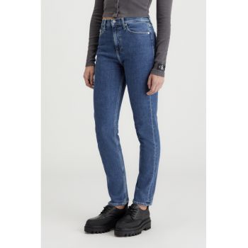 Blugi skinny cu talie inalta